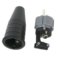 PCE Rubber Schuko 230V/240V CEE7/VII Connector