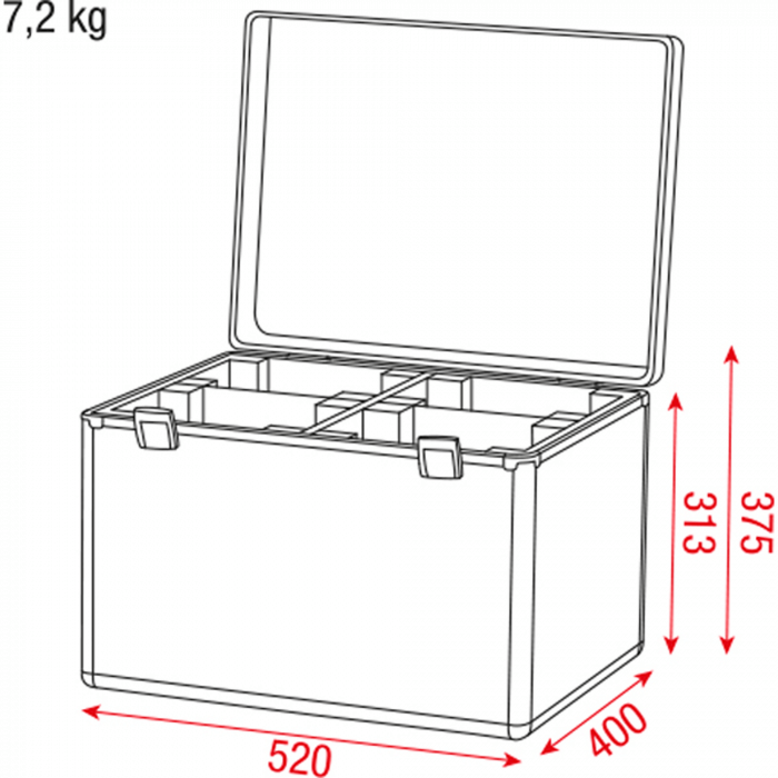 DAP-Audio Case für 4x Kanjo Wash/Spot Value Line