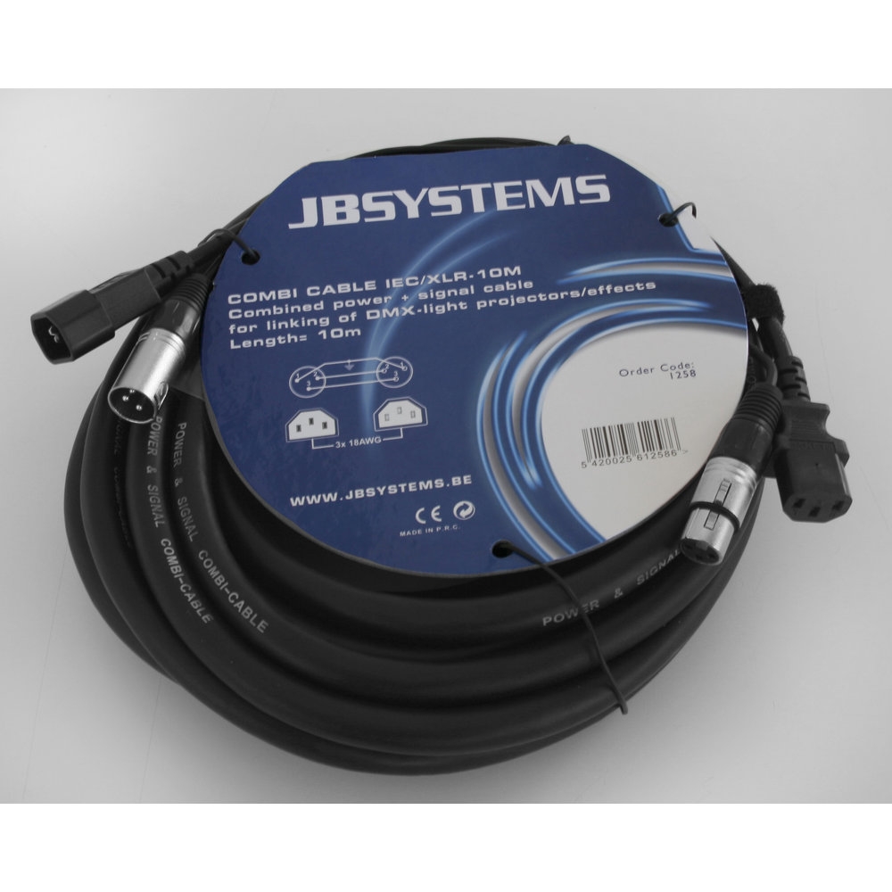 JB Systems Combi Cable IEC/XLR 10m