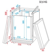 DAP RCA-DD12TOP Combi Case 12U
