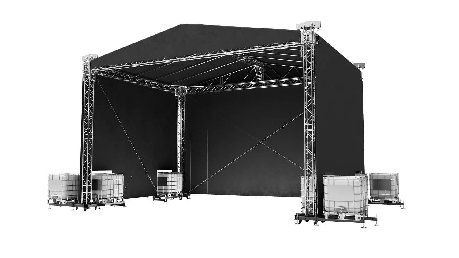 Global Truss Double Pitch Roof 8x6m Traversensyste
