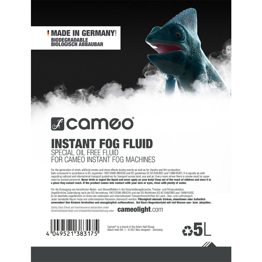 Cameo Instant Fog Fluid ölfreies Nebelfluid