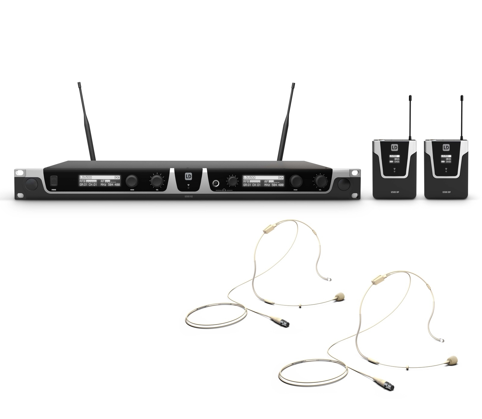 LD Systems U518BPH2 Funkset: 2xBodypack+2xHeadset