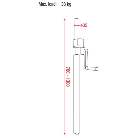 DAP Audio Wind Up Speakerstand mit M20 Gewinde