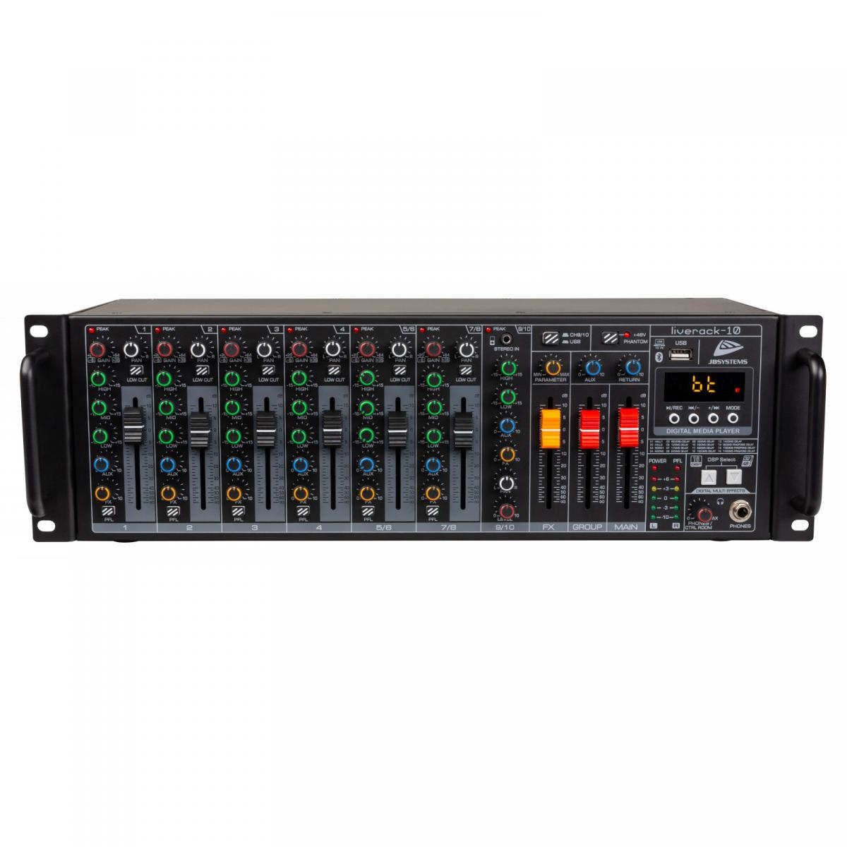 JB Systems LIVERACK-10 PA Mixer 7 Kanal 19 Zoll