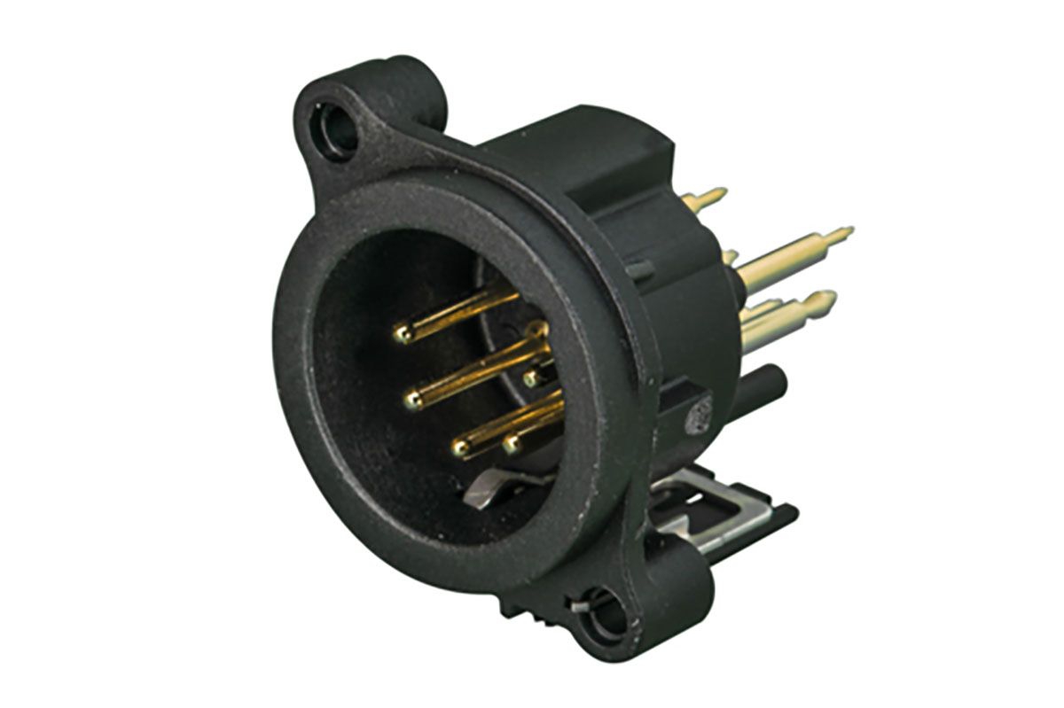 Neutrik 5 Pole male XLR receptaclel Horizontale