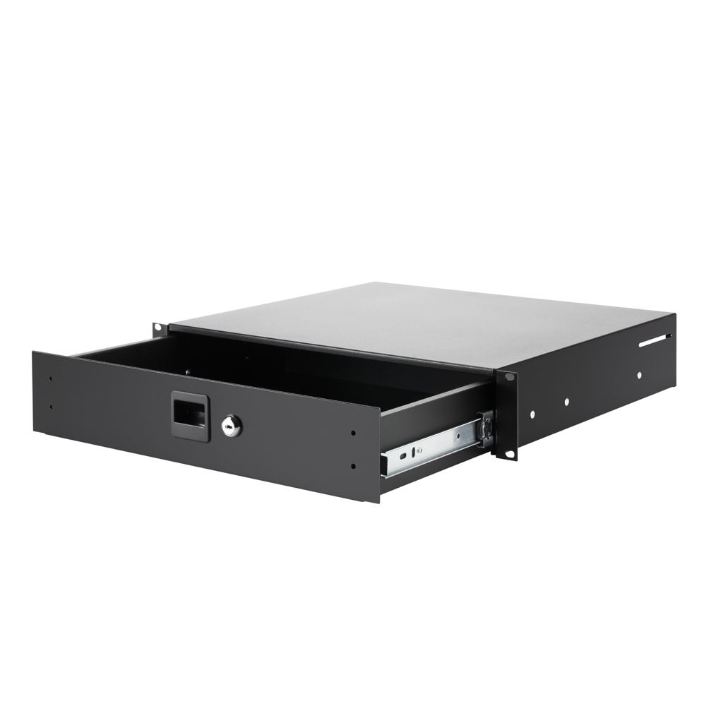 Adam Hall 19 Zoll Rackschublade 2HE Aluminium