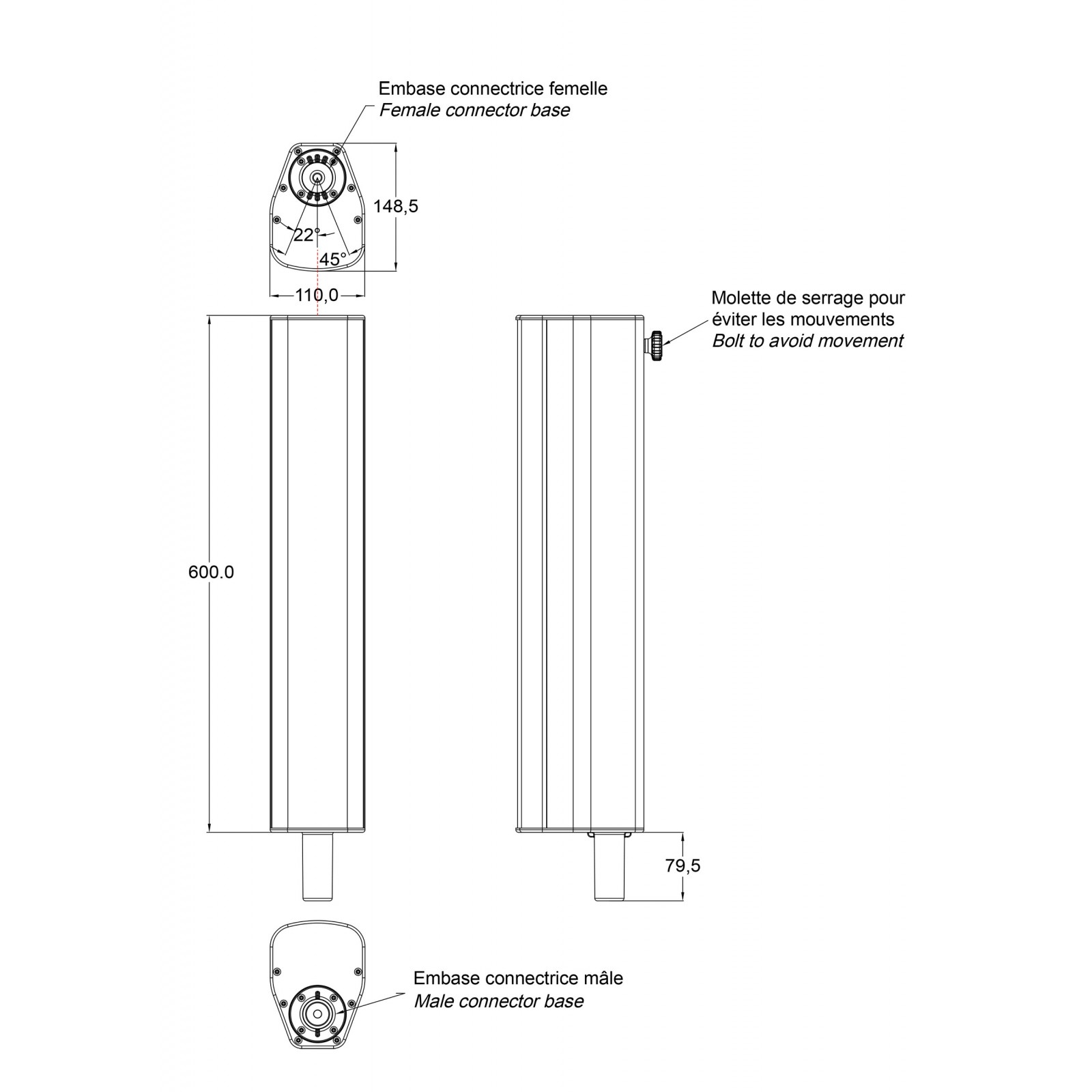 Audiophony iLINEspace60 Säulenzwischenstück