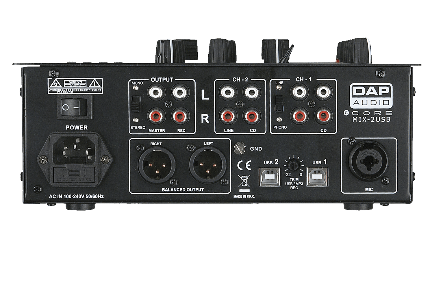 DAP CORE MIX-2 USB 2-Kanal DJ-Mixer