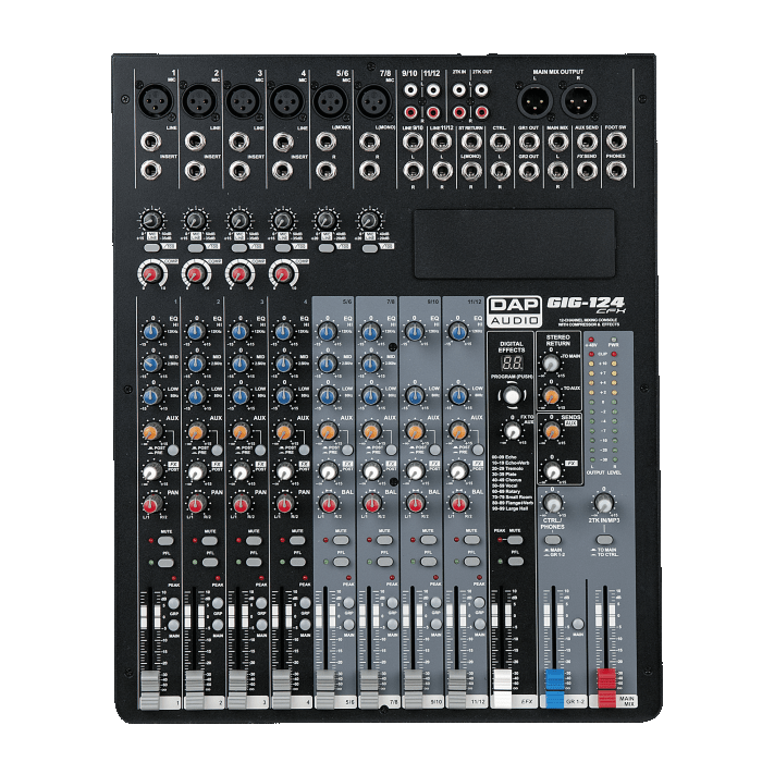 DAP-Audio GIG-124CFX 12-Kanal-Live-Mixer mit DSP