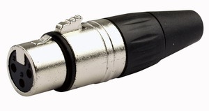 XLR Stecker 3pol female schwarz